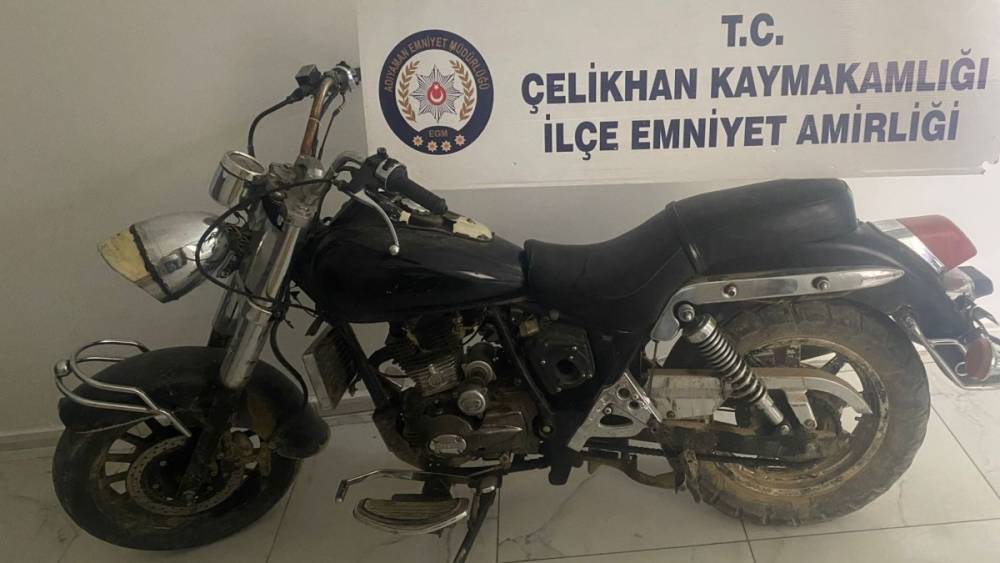 Şanlıurfa’da çalınan motosiklet Çelikhan’da yakalandı 