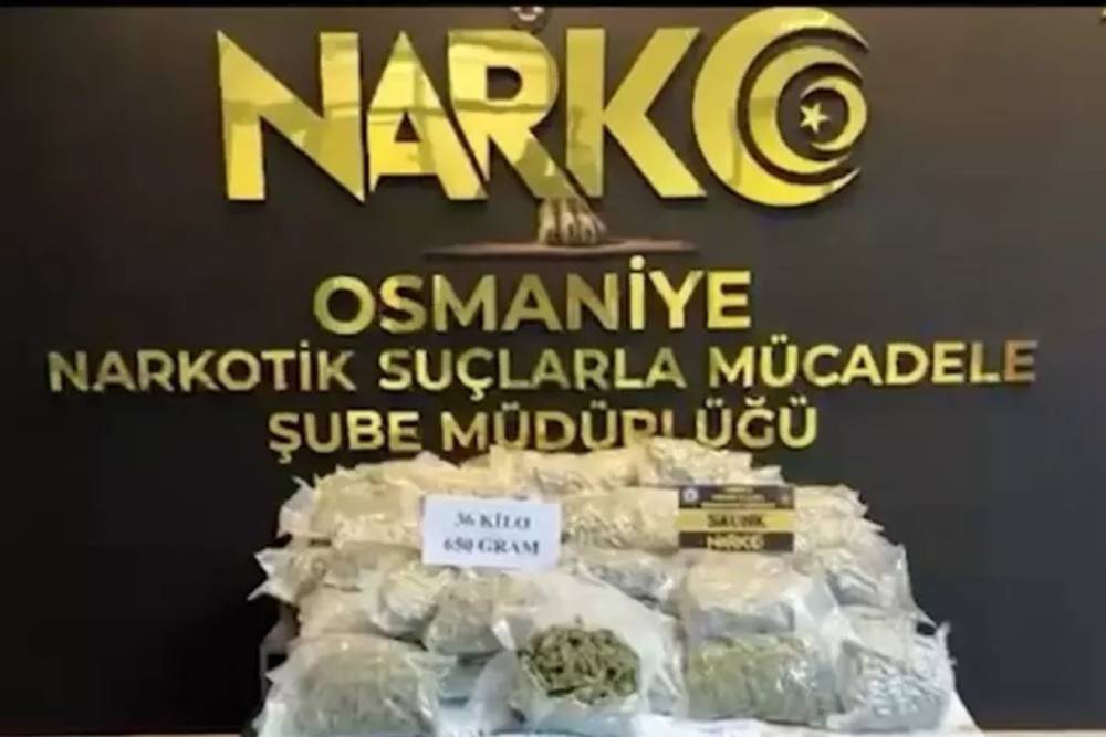 Osmaniye'de 36 kilogram skunk ele ge&ccedil;irildi: 2 tutuklama