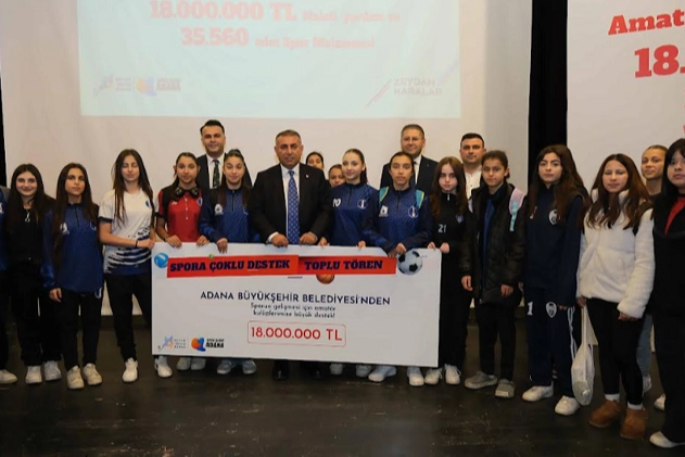 Adana B&uuml;y&uuml;kşehir&rsquo;den amat&ouml;r spor kul&uuml;plerine destek