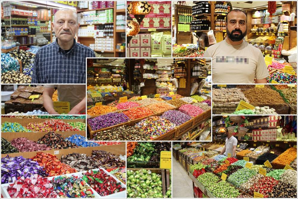 Şeker ve lokum &ccedil;eşitleri tezg&acirc;hlarda m&uuml;şterilerini bekliyor