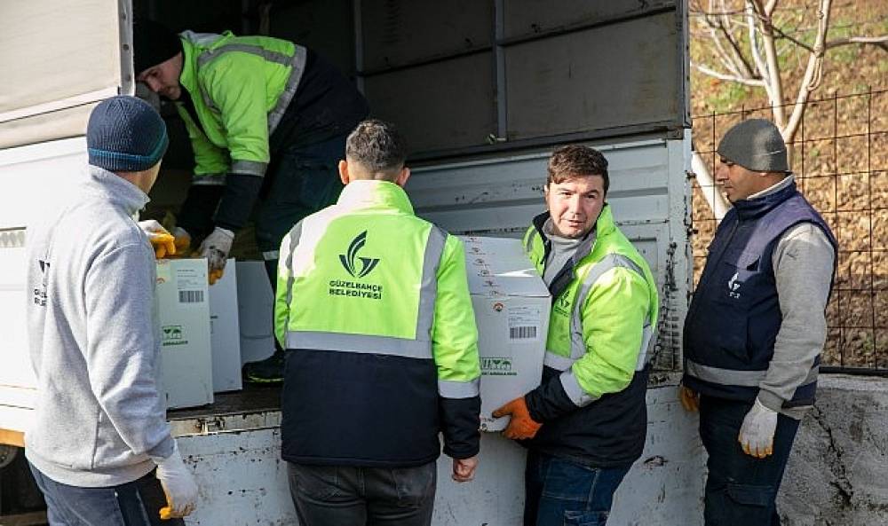 G&uuml;zelbah&ccedil;e Belediyesi'nden &ccedil;ift&ccedil;iye g&uuml;&ccedil; veren destek