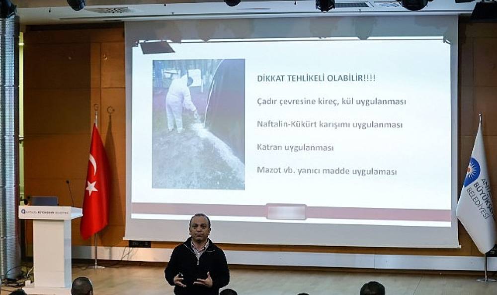 B&uuml;y&uuml;kşehir'den ila&ccedil;lama personeline biyosidal &uuml;r&uuml;n kullanımı eğitimi