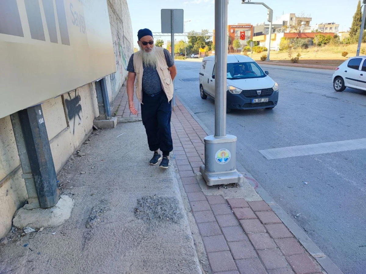 Adana'da engelli rampasına engel